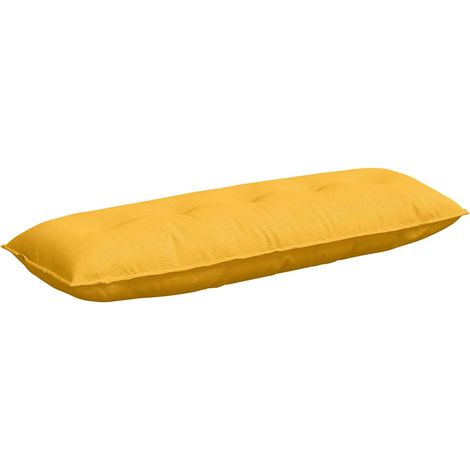 Rückenkissen Helles Gelb 140 x 50 cm Cordstoff vidaXL