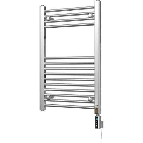 Zennor - Chrome Electric Towel Rail H800mm x W500mm Straight 200w Thermostatic WIFI (1/3)