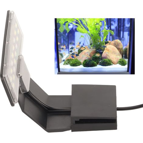 Éclairage LED Ultra-mince pour Aquarium Mini, Lampe de Pousse Aquatique Haute Luminosité, Support Clip pour Petits Aquariums, Trois Couleurs Réglables - AUTRES (1/5)