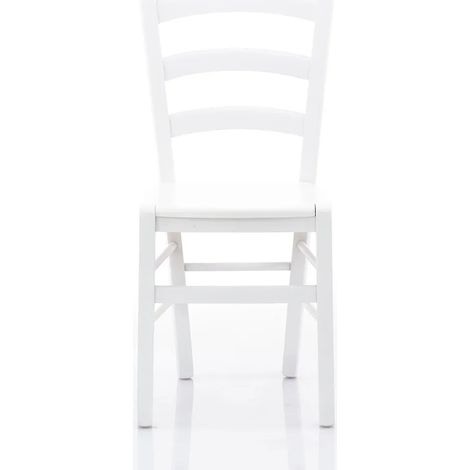 Sedia Venezia con seduta in legno - Bianco 41x45x88 seduta 46 (1/3)