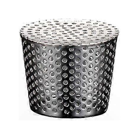 Grille d'évacuation murale ronde inox avec filtre anti-rongeurs, adaptable tuyaux 90-110mm, bouche d'aération toit et sol, drainage latéral ventilé (1/5)