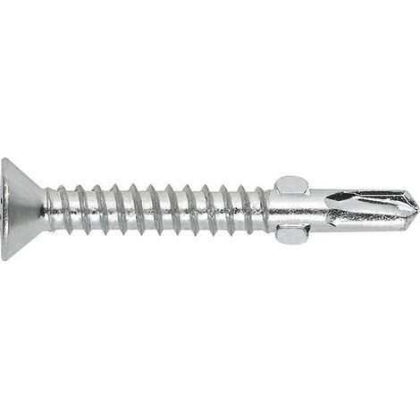 (4,8X38) TORNILLO AUTOTALADRANTE CON BROCA DE DOS ALAS, CABEZA AVELLANADA Y HUELLA PH. CI(100U) - INDEX
