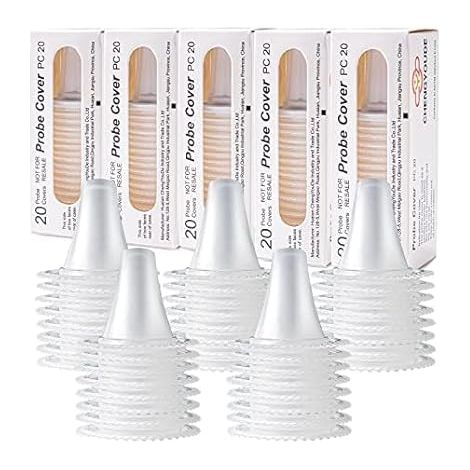 400pcs Embouts pour thermomètre auriculaire - capuchons de remplacement pour protéger la lentille du filtre de la sonde, compatible avec différents types (1/5)