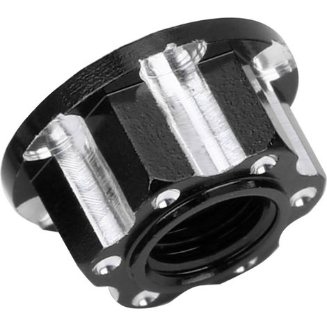 4 pièces Écrous hexagonaux M4 en alliage d'aluminium pour voitures RC 1/10 HSP Sakura D3 D4 - Noir