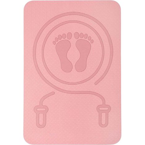 Tapis pour corde à sauter — Tapis de sol dédié pour salle de sport à domicile Tapis de yoga extra-épais et insonorisant Tapis de fitness et d'exercice antidérapant (60 x 40 cm) (1/4)