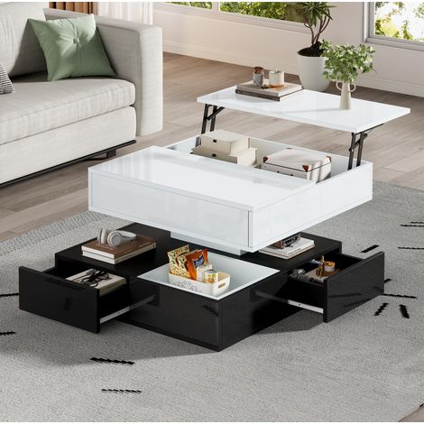 Tisch Wohnzimmertisch aufbewahrung 70x70x55 cm OKMYHOME (1/5)