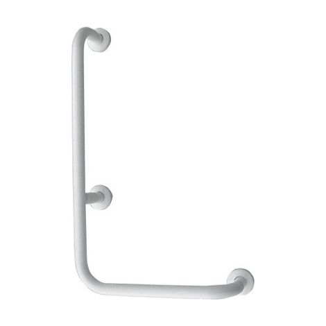 CORRIMANO ANGOLARE CON MONTANTE A SINISTRA- cm. 35 x 65 sx Acciaio Inox- DH- pezzi 1
