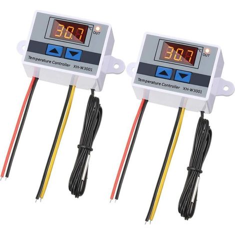Stück AC 110V-220V Thermostatschalter mit Sonde, XH-W3001 Digitales LED-Temperaturreglermodul, Programmierbarer Heiz-/Kühlthermostat von -50℃ bis 110℃