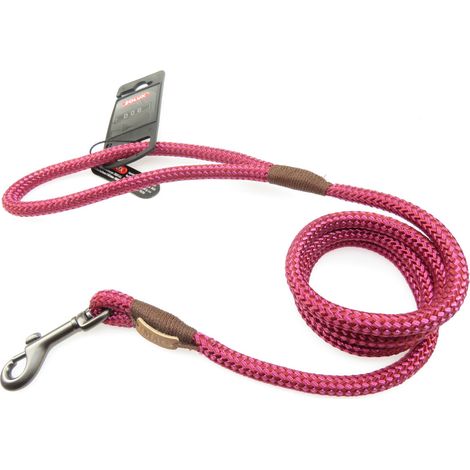 Laisse IMAO Hyde park. ø 9 mm x 1,2 mètre. Fuchsia . pour chien. - zolux