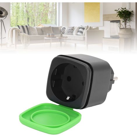 Prise connectée extérieure étanche WiFi avec télécommande vocale via téléphone portable, interrupteur sans fil intelligent, protection IP44, norme européenne AC100-240V. (1/5)