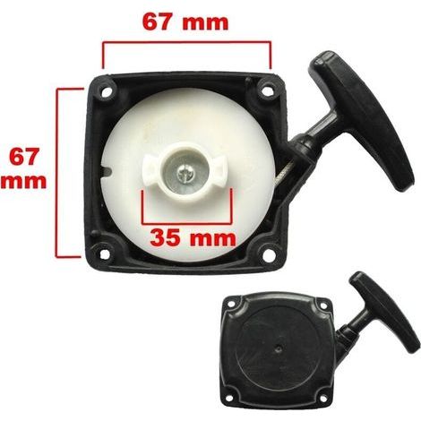 Seilzugstarter für 52-cm³-Benzinmotoren. Kompatibel mit GT Garden, Berlan und Fuxtec. Einfache Montage für leistungsstarke Motoren. (1/4)