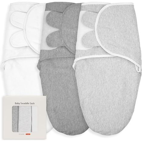Kids Lot de 3 gigoteuses en coton pour bébé de 0 à 3 mois (1/5)