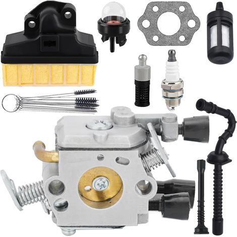 MS250 Carburateur pour Stihl MS 250 021 MS210 023 MS230 025 tronçonneuse Remplacement pour Walbro 1123 120 0605 WT-215 WT-286 C1Q-S11E C1Q-S11G C1Q-S76 C1Q-S76A C1Q-S76E 1123-120-0603 Carb