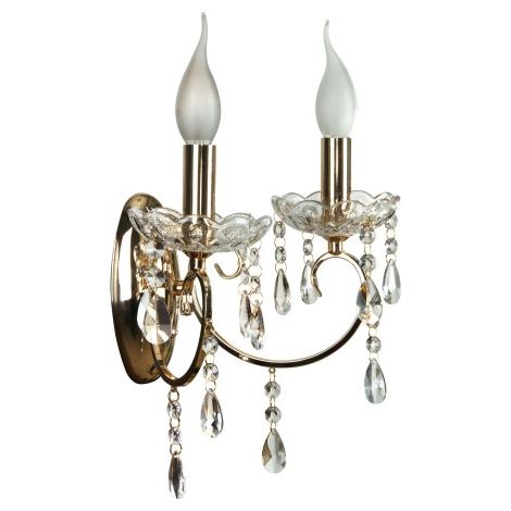 Applique Candellux Aurora 22-98323 dorée cristal 2x E14
