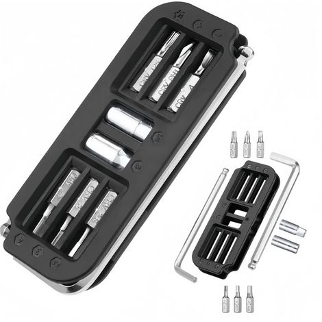 Set di attrezzi multifunzionale per bicicletta, regalo 10 in 1 per uomo, regalo di Natale, attrezzo multiuso per campeggio, escursionismo e ciclismo. (1/5)
