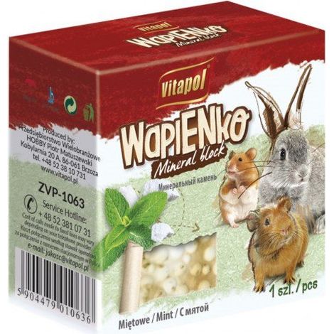Vitapol Cubo de piedra caliza para roedores - Menta