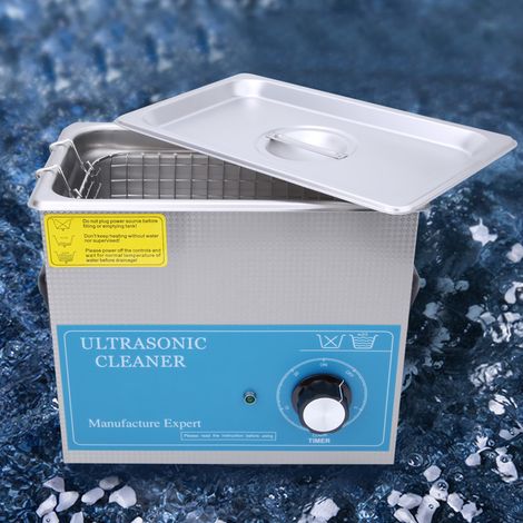 Nettoyeur à ultrasons 4,5 L en acier inoxydable avec minuterie mécanique, machine de nettoyage de laboratoire, prise 240 TEU, 200-240 V (1/5)