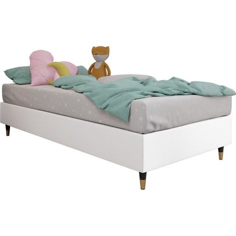 Lit boxspring Logan 108, Soft 17, Continental, Unique, 90x200, Faux cuir, Disponible, 90x200x47cm (1/4)