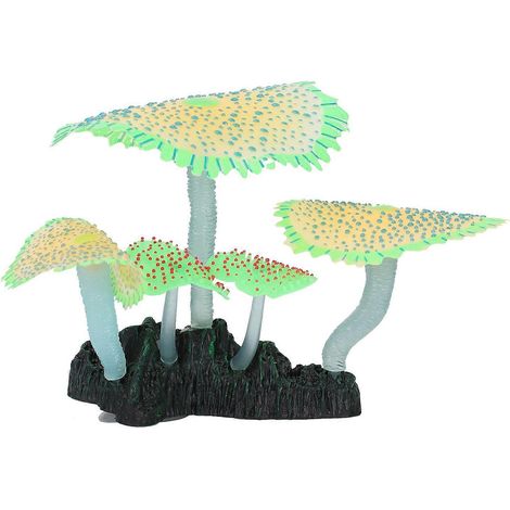 Corail artificiel en silicone, plante corallienne simulée pour aquarium, décoration paysagère verte (1/3)