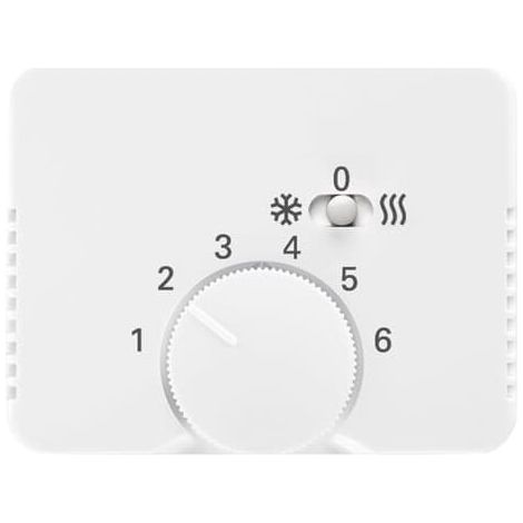 Busch-Jaeger Plaque centrale avec échelle imprimée 1 … 6 pour régulateur de température ambiante Bouton rotatif studioweiß - alpha (1795 HKEA-24G), 2CKA001710A4034