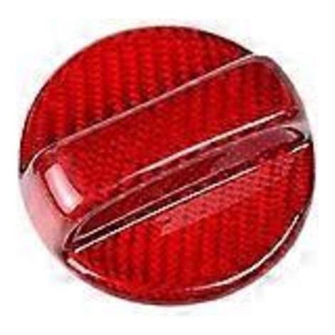 Bouchon de réservoir d'essence en fibre de carbone véritable pour BRZ 2021-2023 XV Forester Legacy Crosstrek (Rouge)