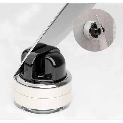 Aiguiseur Couteaux à Ventouse, Affuteur de Couteaux Professionnel 2 Étapes en Tungstène et Céramique pour le Meulage , Noir (1/5)
