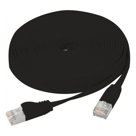 exertis Connect Cordon RJ45 plat CAT 6 U/FTP SNG noir - 20 m (845217)