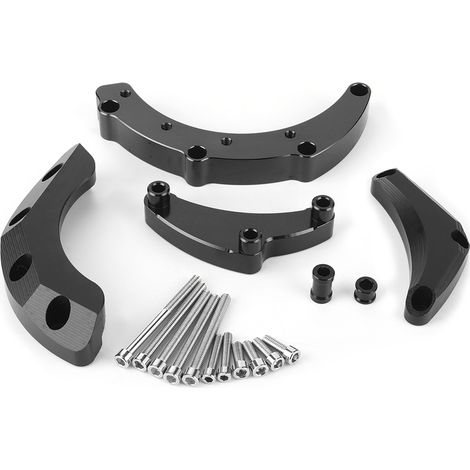Protège-carter moteur moto barre anti-chute cadre glissière protection compatible Yamaha MT-09 FJ-09 XSR900 Noir (1/5)