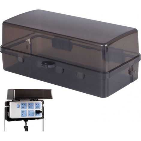 Caja eléctrica impermeable, cubierta para cable de extensión resistente a la intemperie con 6 puertos para cables, caja de gestión de cables, caja (1/5)