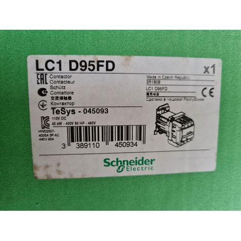 LC1D95FD SCHNEIDER 110V DC 45kW CONTACTEUR LC1D95