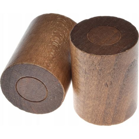 Embouts de tringle à rideaux en bois, 2 pièces, chêne cylindrique (1/5)
