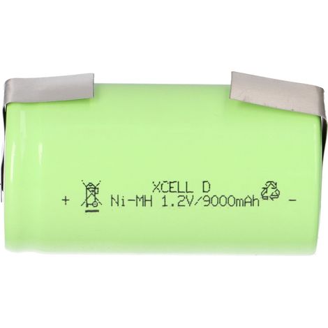 10x XCell Mono Akku Flattop Ni-MH 1,2V 9000mAh D mit U- Lötfahne (1/5)