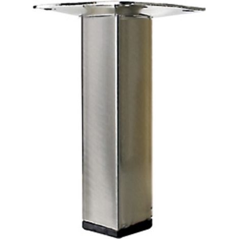 Pata para mueble cuadrada HETTICH fija de acero cepillado gris HETTICH
