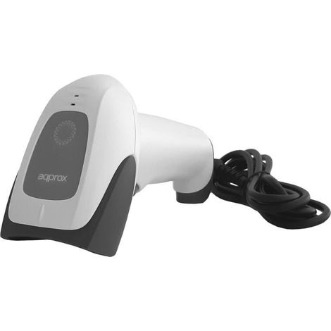 SCANNER CODIGO DE BARRAS APPROX APPLS22WH BLANCO 2D/1D INTERFAZ USB  DISPARO MANUAL O AUTOMATICO AVISADOR DE LECTURA POR LED Y BEEPER CON SOPORTE (1/4)