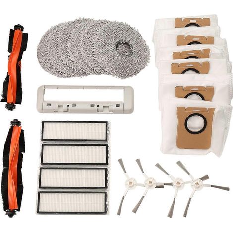 Kit d'accessoires pour aspirateur robot Xiaomi X20+ / X20 Plus : brosse latérale principale, filtre HEPA, chiffon de nettoyage, bac à poussière (1/5)