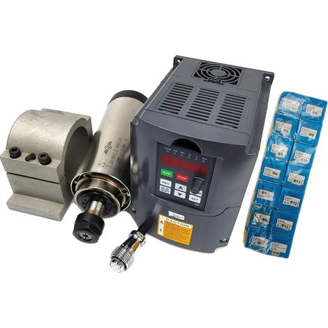 Motor de husillo, 2,2 kW de potencia, alto rendimiento a alta velocidad, kit de 3 piezas. (1/2)