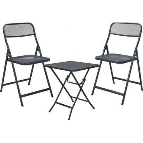 GreenGarden® Turin klappbares Garten- & Balkonmöbel-Set 3-tlg. anthrazit"-"179087523
