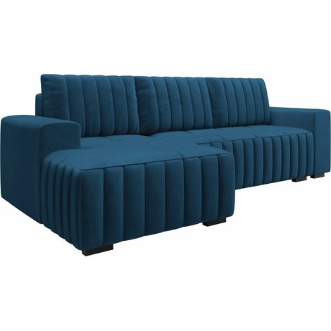 Mirjan24 – Canapé d'angle Columbus – Fonction de couchage – Boîte de literie – Dimensions 240x140x85cm – Tapisserie résistante – Angle gauche (1/5)