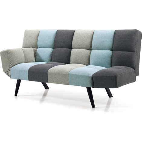 Divano in tessuto PATCHWORK 180 cm trasformabile in letto ELISIR (1/4)