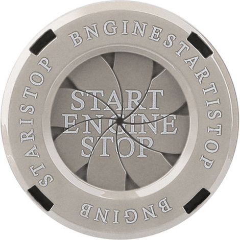 (Exclusivité Asie du Sud-Est) Anneau décoratif pour démarrage sans clé de voiture, cache-bouton rotatif personnalisé, cache-interrupteur d'allumage dissimulé, couleur argent perle universel (1/5)