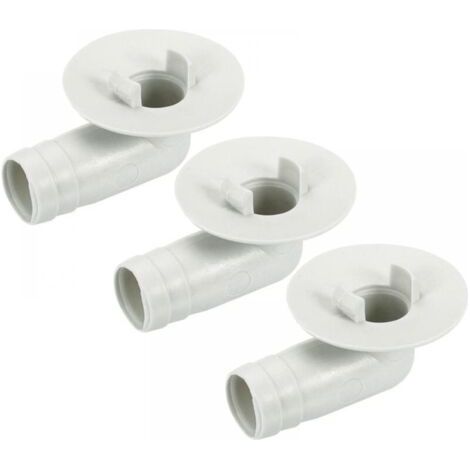 Set of 3 raccord de tuyau de vidange de climatiseur avec anneau en caoutchouc pour mini-unités split et climatiseurs de fenêtre, blanc (hauteur totale : 51 mm/2 ")