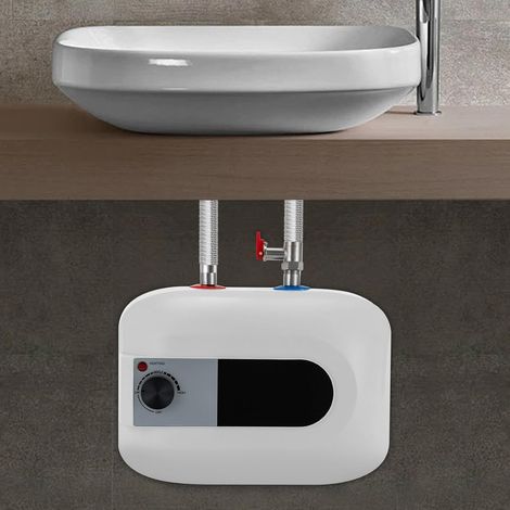 Warmwasserspeicher/Boiler 6L Untertisch Druckfest,1500W Kleiner Druckfester Warmwasserboile mit Thermostop-Funktion&LED-Temperaturanzeige für Küche,Bad