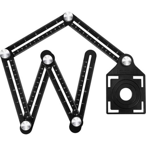Règle de positionnement de trou de mesure d'angle en alliage métallique, outil de mesure d'angle, règle de mesure d'angle, positionnement de ceinture pour le travail du bois et du carrelage