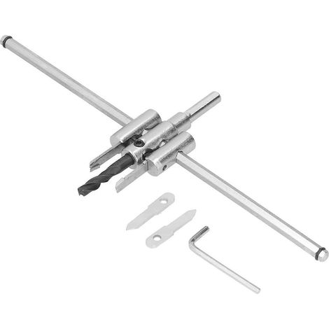 Kit de scie cloche réglable pour bois, foret à trous ronds, outils de bricolage pour le travail du bois, 40-300 mm (1/4)