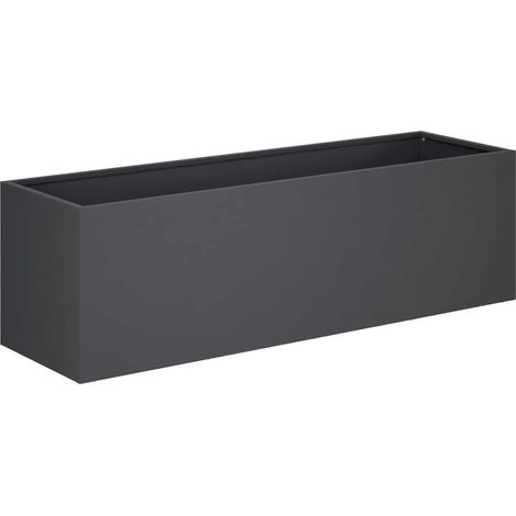 Garten-Pflanzgefäß Anthrazit 80 x 30 x 30 cm vidaXL