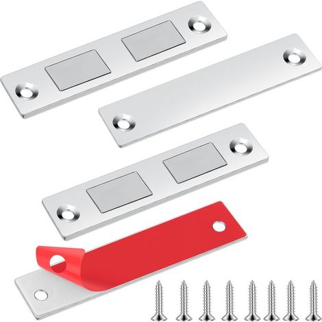[NIEMALS VERWENDET] Magnetische Schranktürverschlüsse, 2 Stück ultradünne, leistungsstarke Magnetverschlüsse für Küchenschranktüren, Magnetriegel, Schraubriegel für Schubladen, Kleiderschränke und Sch