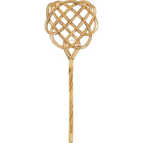 Aubry Gaspard – Battoir à tapis en rotin 70cm – Efficace contre la poussière et les acariens – Largeur 22cm – Coloris rotin clair (1/3)