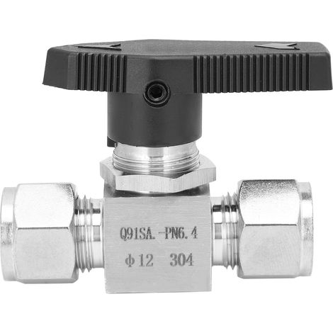 Vanne à Aiguille 2 Voies Haute Pression en Acier Inoxydable 304 pour Contrôle de Débit Eau Gaz Huile SS‑44S6Ф12 (1/5)