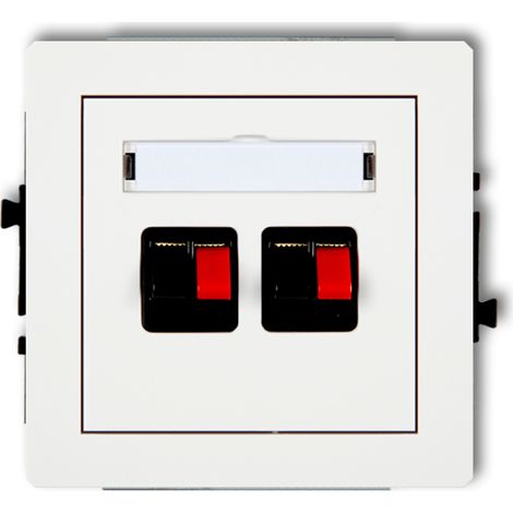 Deco Doppel-Lautsprecherbuchse Weiß DGG-2