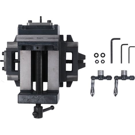 Étau de perceuse à colonne à coulisse transversale de 127 mm (5 pouces) en acier moulé, étau d'établi de précision pour fraiseuses (1/5)